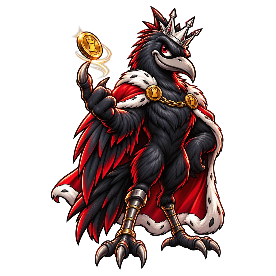 RoyalRook Casino crowned rook mascot